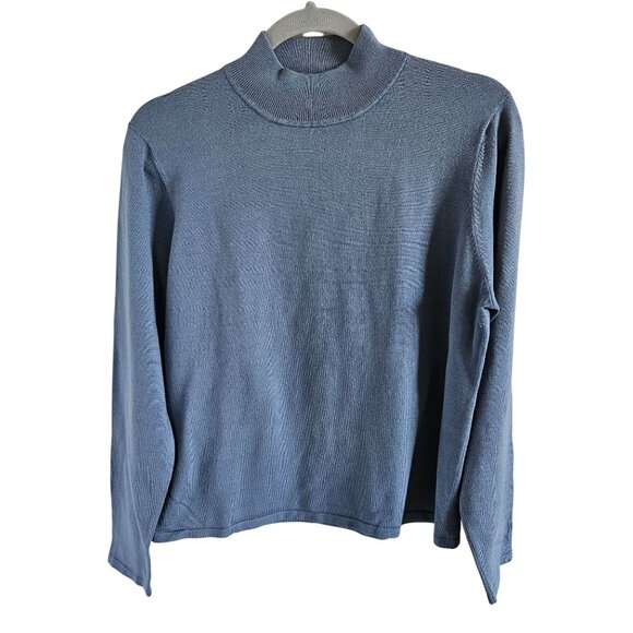 Pendleton Woman Size L Mock Neck Silk blend Sweater Light Weight Classic  Preppy - Picture 1 of 5